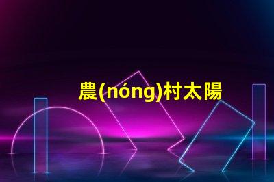 農(nóng)村太陽(yáng)能路燈多少錢一套價(jià)格揭秘與性能分析